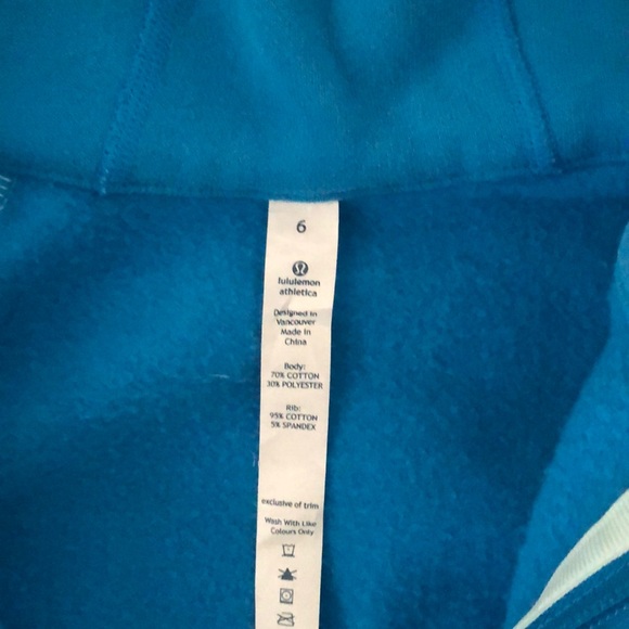 NWOT Lululemon Zip-Up Sweatshirt/Jacket Size 6 - Picture 3 of 4